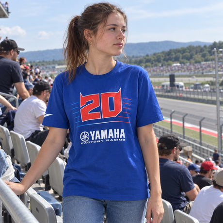 Fabio Quartararo Yamaha MotoGP Logo T-Shirt – Blue – ilustrační foto 2 (AI)