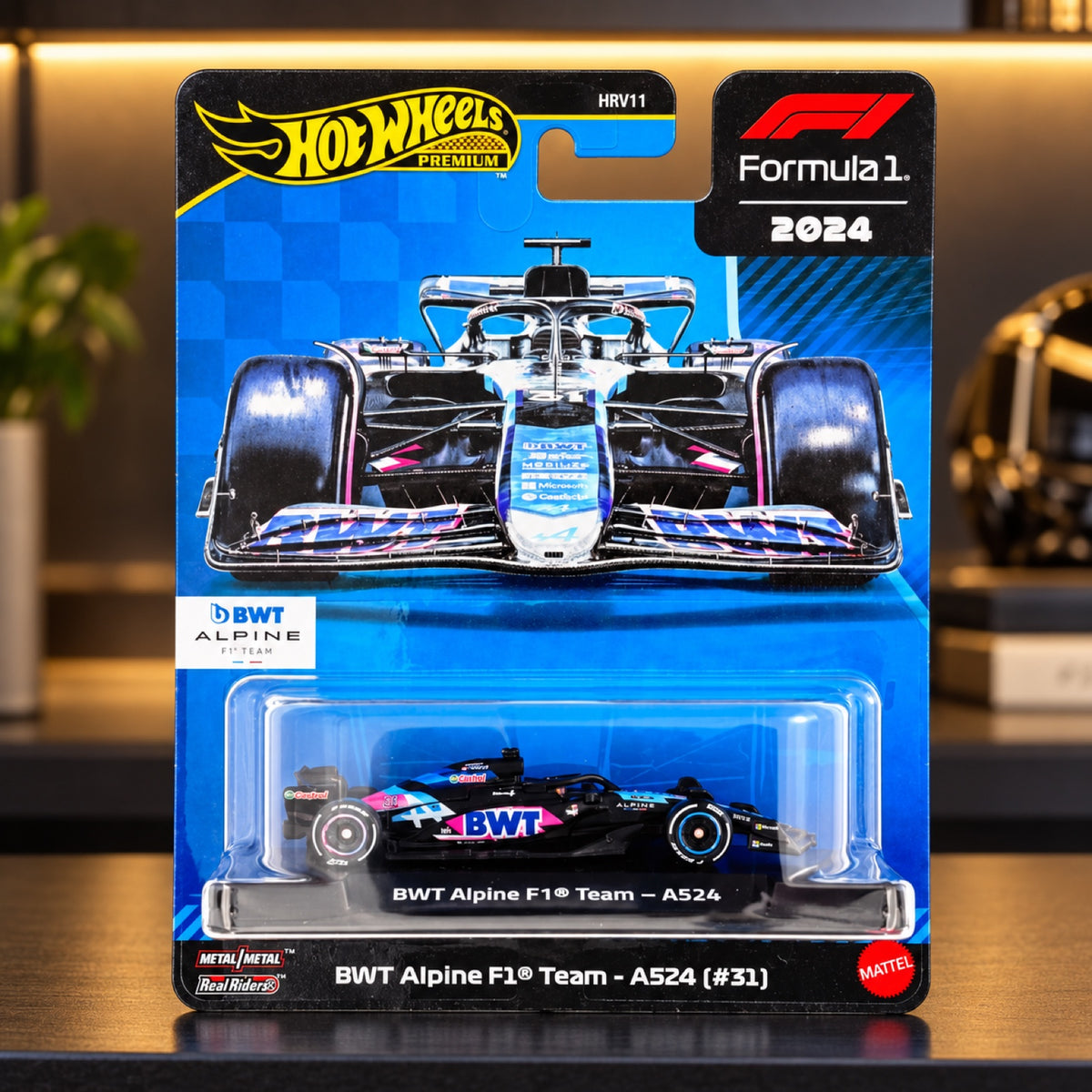 Model Hot Wheels F1 Premium – Esteban Ocon Alpine F1 – ilustračné foto (AI)