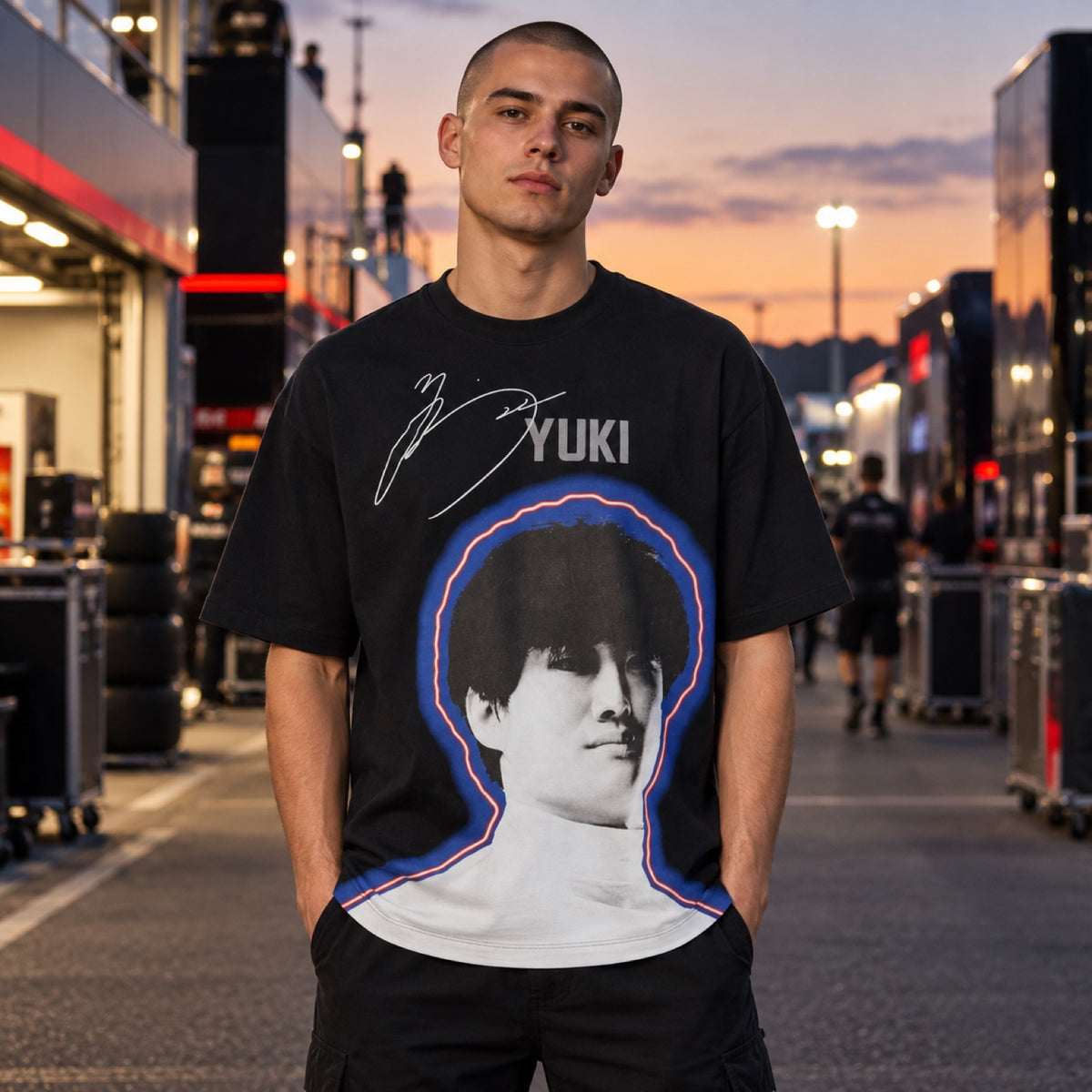 Fanúšikovské tričko HUGO x Visa Cash App RB – Yuki Tsunoda – ilustračné foto (AI)