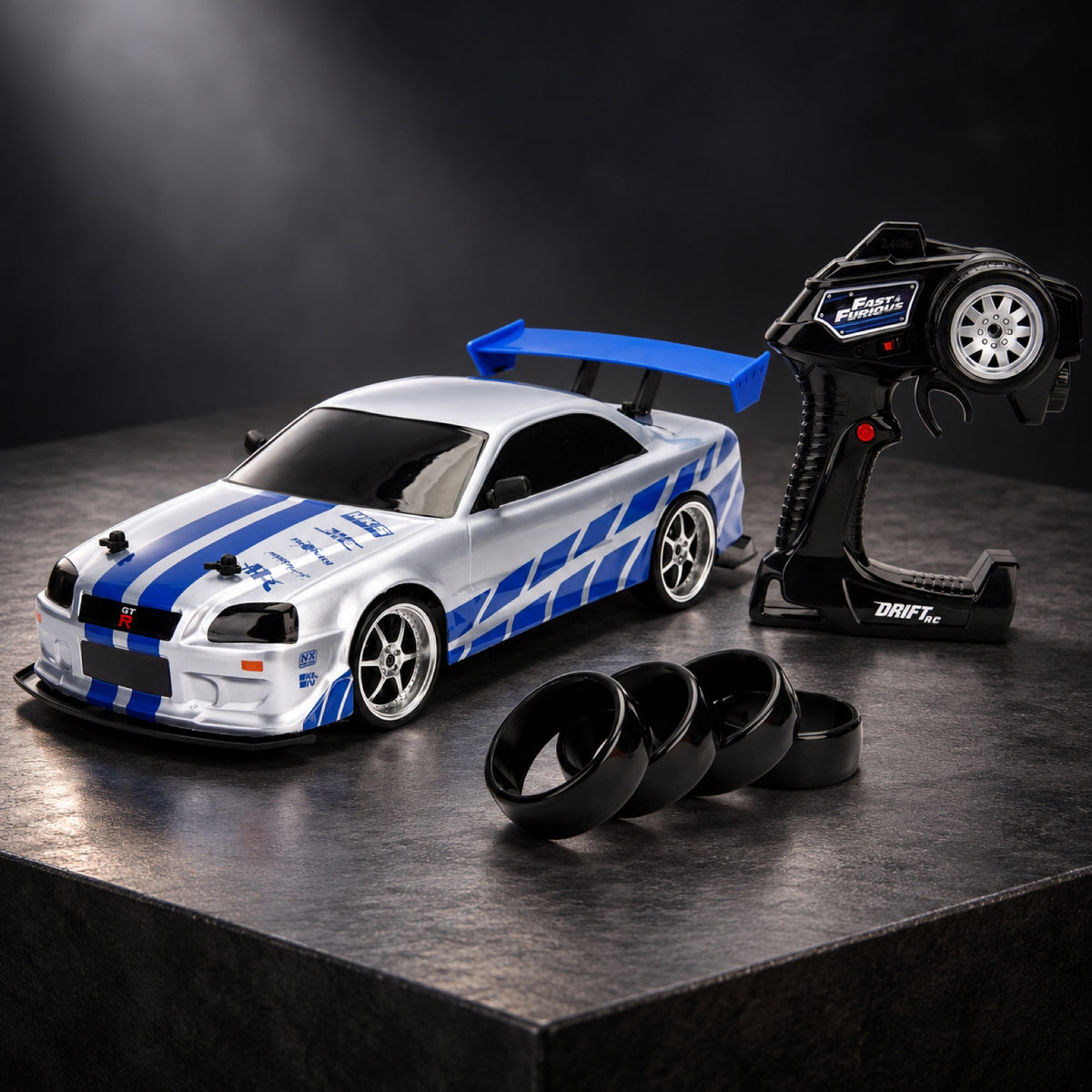 Auto na diaľkové ovládanie Rýchlo a zbesilo Nissan Skyline – ilustračné foto (AI)