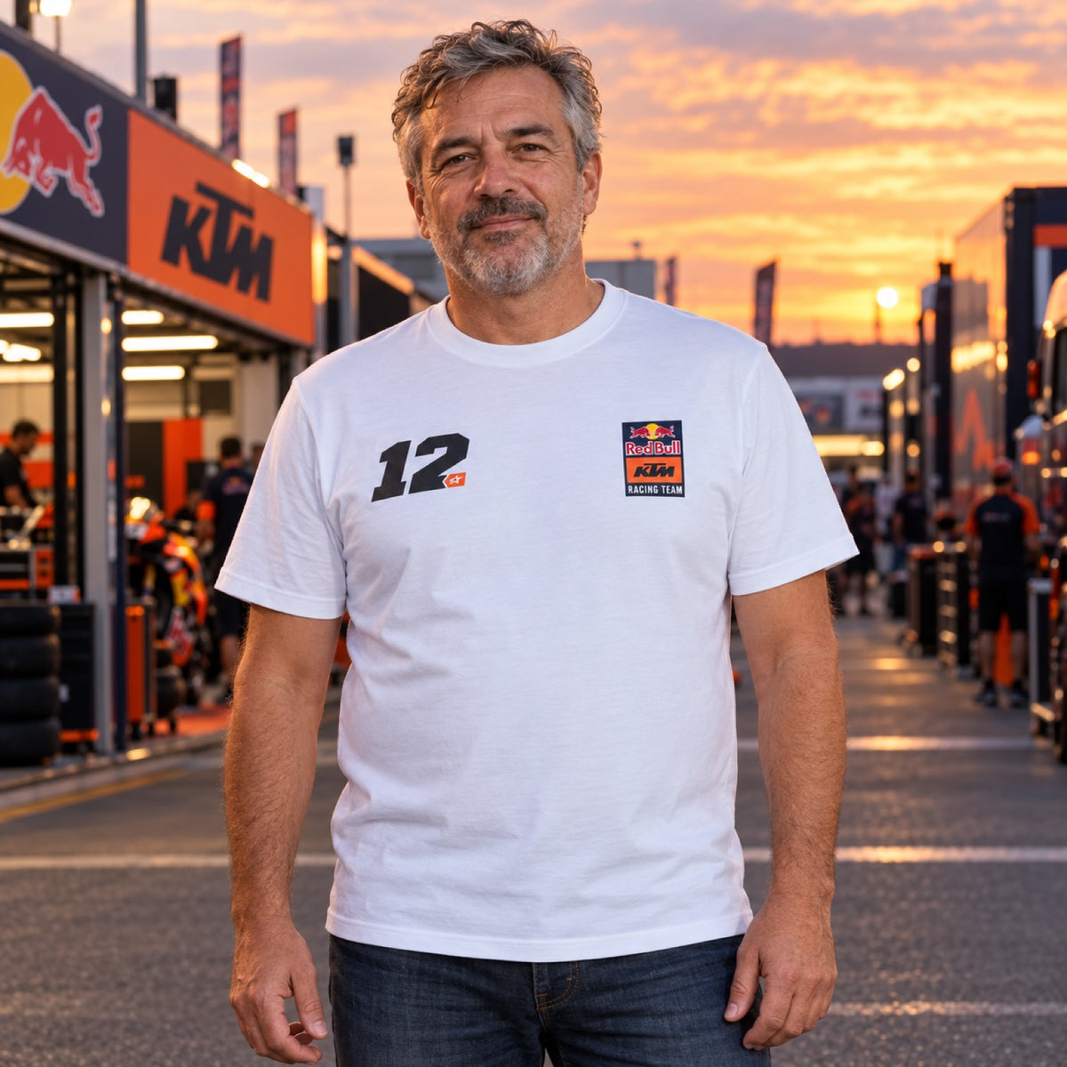 Fanúšikovské tričko KTM Red Bull Racing – Maverick Vinales – ilustračné foto (AI)