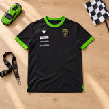 Lamborghini Squadra Corse Kids' T-Shirt with Sponsor Logos – 9–12 Years – illustrative photo (AI)