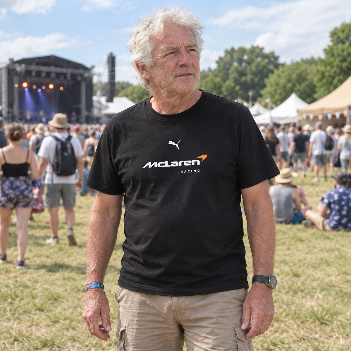 McLaren F1 T-Shirt with Puma Logo – Black, Casual Edition – ilustrační foto (AI)