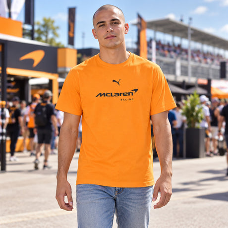 Tričko McLaren F1 s logom Puma – oranžové, voľnočasová edícia – ilustračné foto (AI)