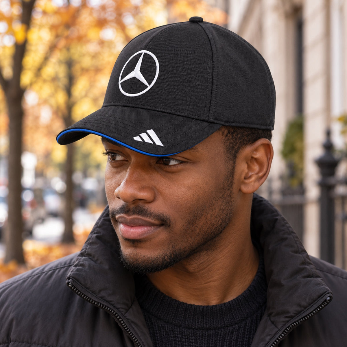 Kimi Antonelli Mercedes-AMG PETRONAS F1 x Adidas Cap – Black, Team Edition – illustrative photo (AI)