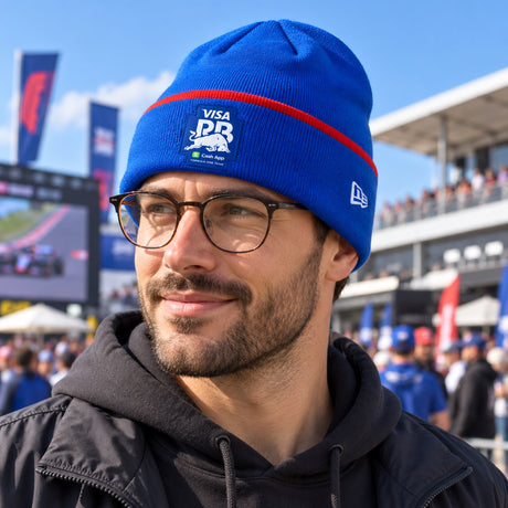 Visa Cash App RB Beanie with Logo – Blue – illustrative photo (AI)
