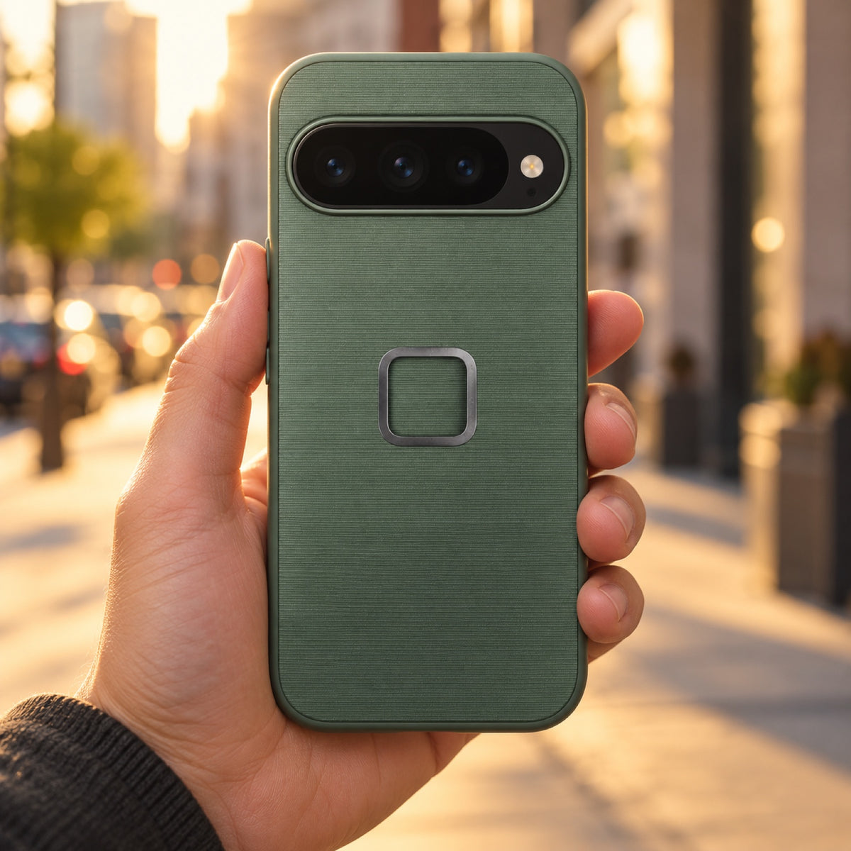 Peak Design Everyday Fabric Case – Pixel 10 Pro XL – Sage – illustrative photo (AI)