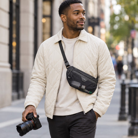 Peak Design Flathook Carry Strap – Black – ilustračné foto (AI)