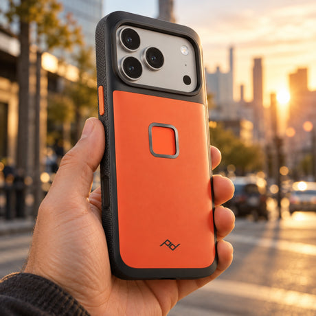 Peak Design GNAR Case – iPhone 17 Pro Max – Ibis – ilustračné foto (AI)