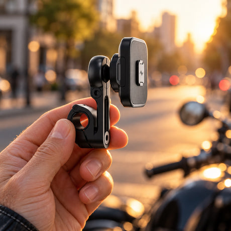 Peak Design Motorcycle Mount Mirror Mount – čierna – ilustračné foto (AI)