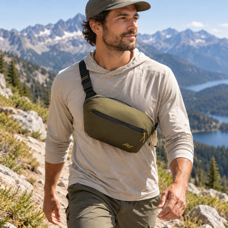Peak Design Outdoor Sling 4L – Kelp – ilustračné foto (AI)