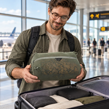 Peak Design Ultralight Mesh Packing Cube – Small – Sage – ilustračné foto (AI)