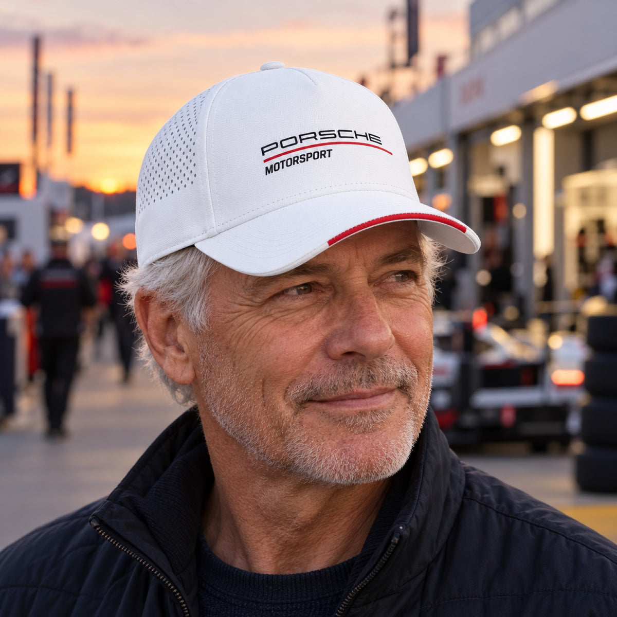 Porsche Motorsport Lifestyle Cap – White – illustrative photo (AI)
