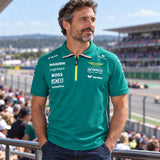 Tímová polokošeľa Aston Martin F1 Team s logami sponzorov – ilustračné foto (AI)