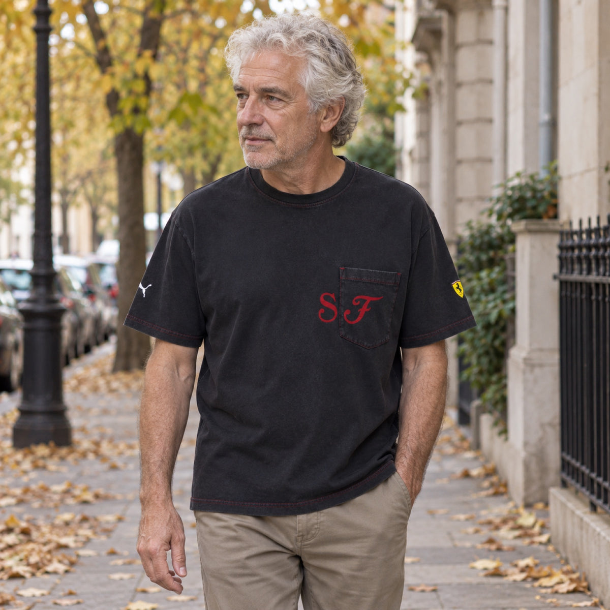 Scuderia Ferrari F1 GRAPHIC Casual T-Shirt – Black – ilustrační foto (AI)