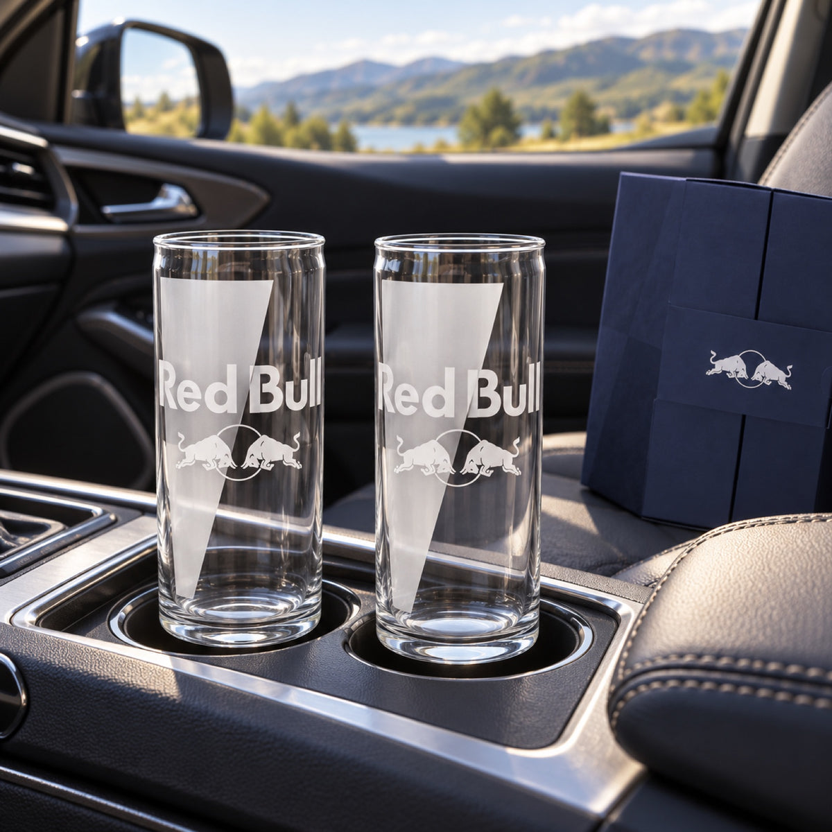 Red Bull Glass – Set of 2 – illustrative photo (AI)