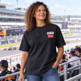 Voľnočasové tričko Oracle Red Bull Racing NE LINEAR – čierne, oversized – ilustračné foto (AI)