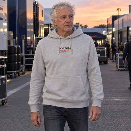Oracle Red Bull Racing RACING Edition Hoodie with Logo – Grey – ilustrační foto (AI)