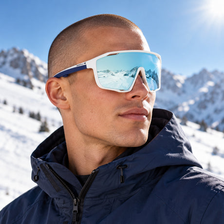 Red Bull Spect KRAFT Sunglasses – White/Blue with Blue Lens – illustrative photo (AI)