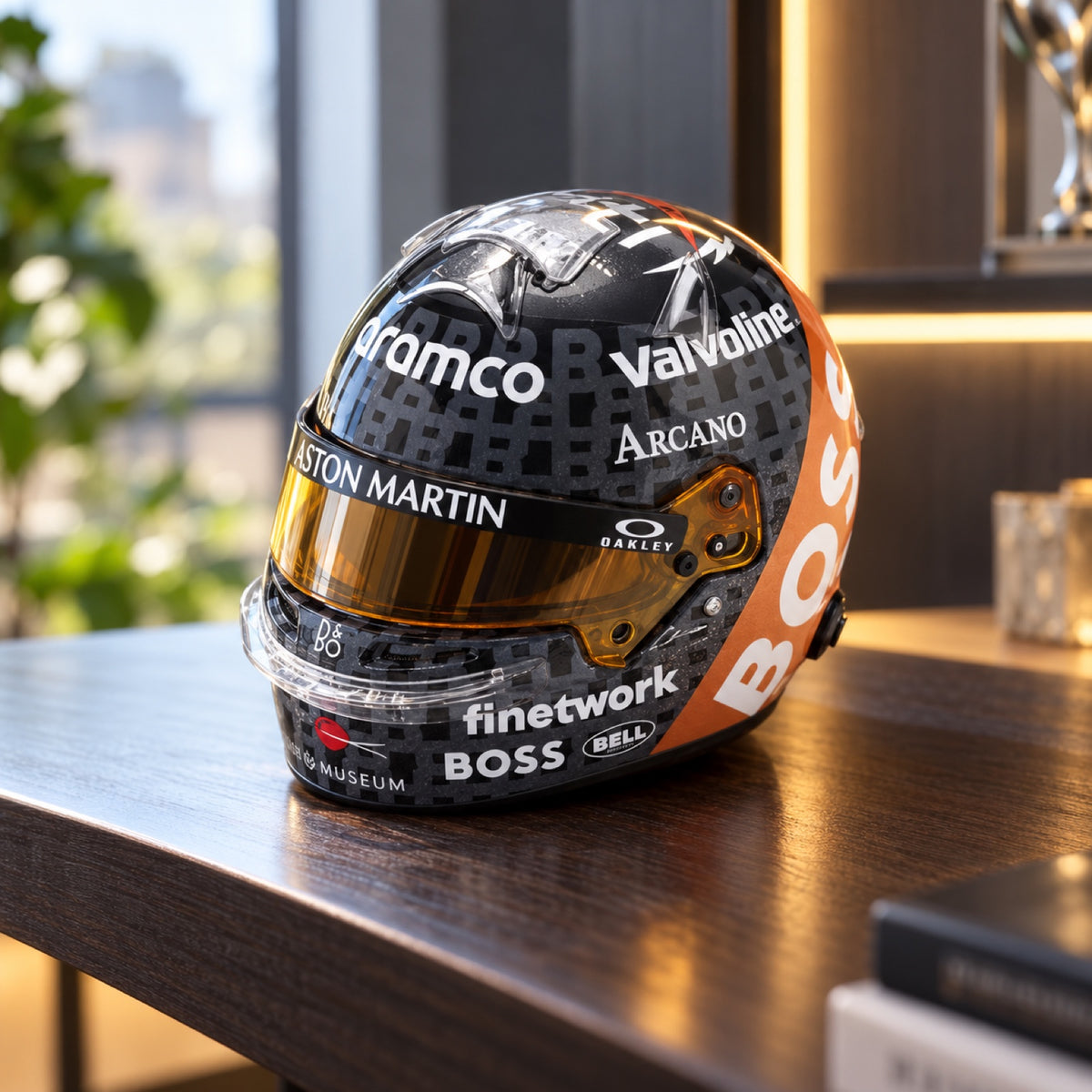 Model prilby Fernando Alonso F1 2024 1:5 – špeciálna edícia Silverstone – Spark – ilustračné foto (AI)