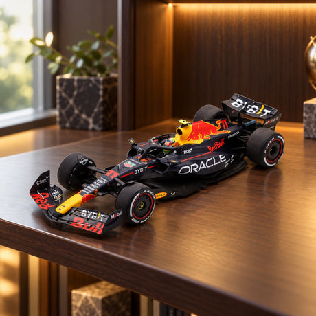 Spark Oracle Red Bull Racing RB19 Sergio Perez Model 1:18 – Saudi Arabian GP 2023 – illustrative photo (AI)