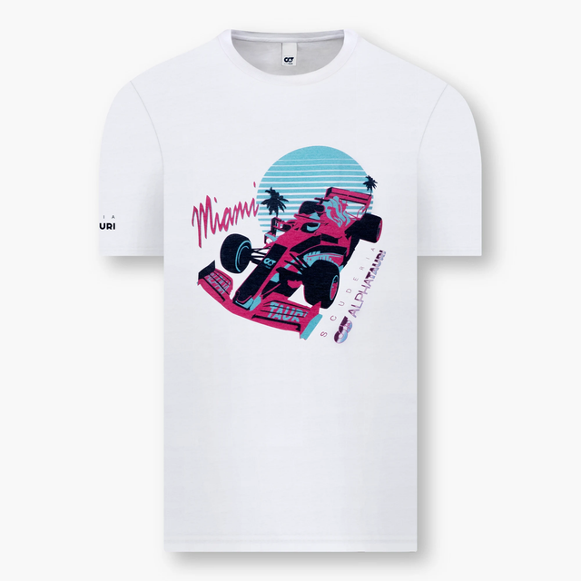 Tričko Scuderia AlphaTauri Miami GP 2022 – biele