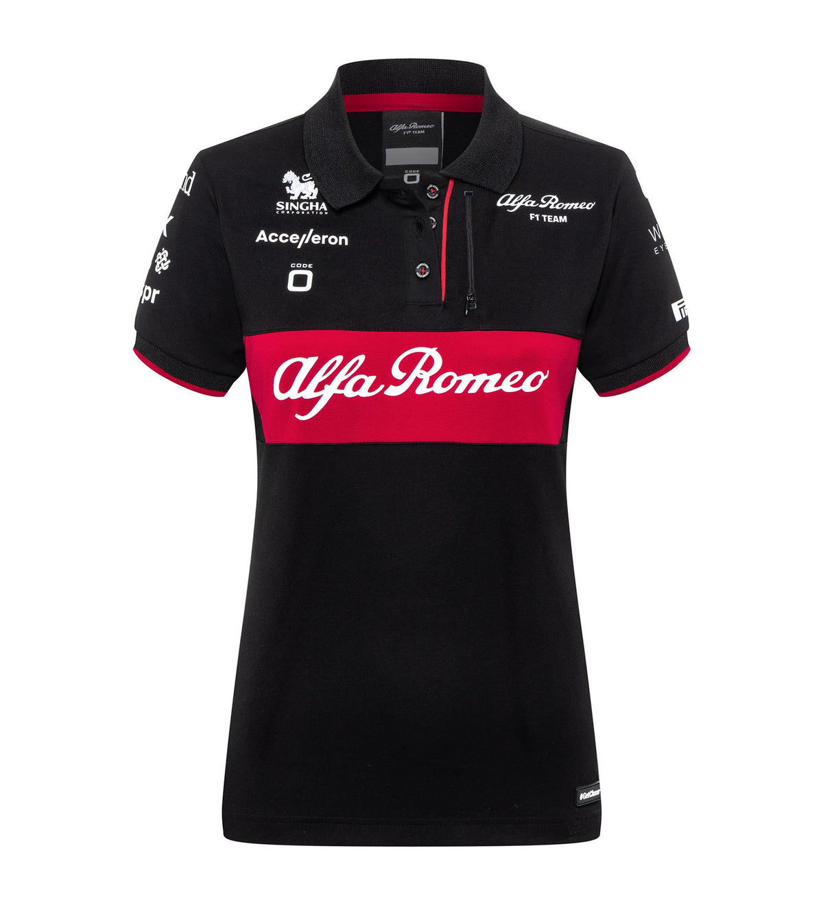 Alfa Romeo F1 Team dámska tímová polokošeľa čierna