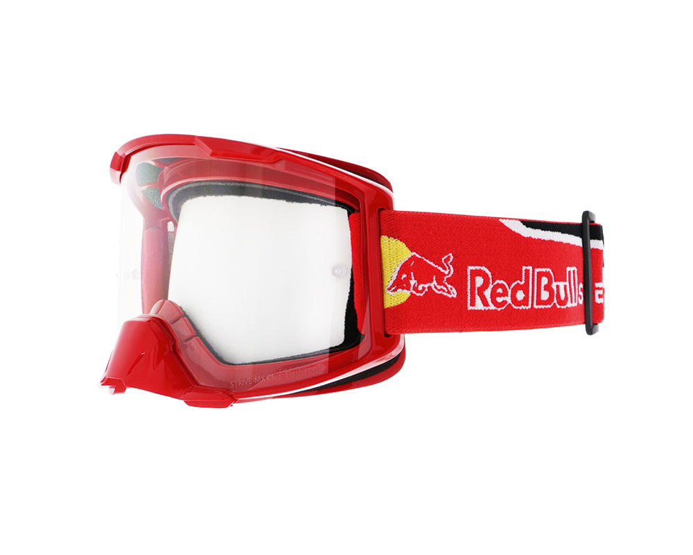Red Bull Spect motokrosové okuliare STRIVE červené s čírym sklom