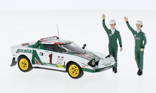 Lancia Stratos HF, No.1, Alitalia, Rallye WM, Rallye Monte Carlo, Winner Rally Monte Carlo series with figurines, S.Munari/S.Maiga, 1977