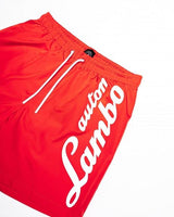 Lamborghini men's swim shorts red