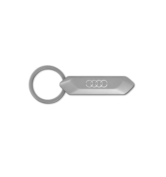 Kľúčenka Audi z nehrdzavejúcej ocele s logom – strieborná