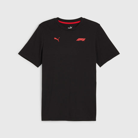 Fanúšikovské tričko Formula 1 čierne s malým logom Puma