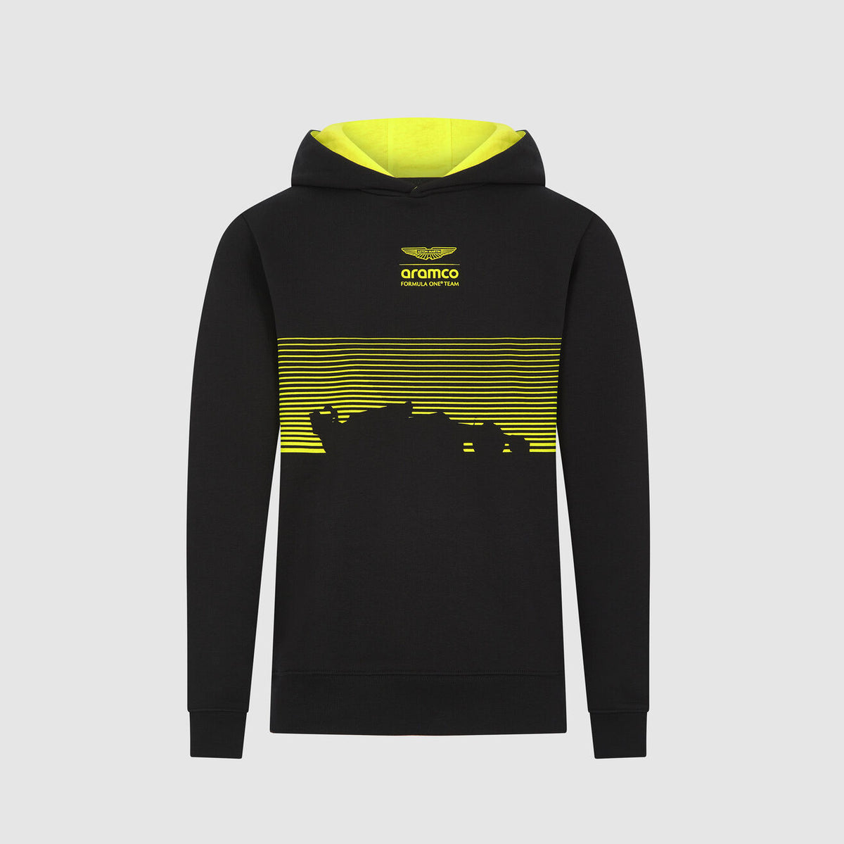 Aston Martin F1 Team detská fanúšikovská mikina GRAPHIC čierna - 152 CM