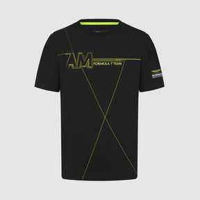 Aston Martin F1 Team fanúšikovské tričko AMF1 čierne