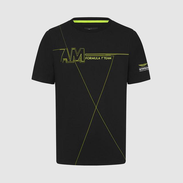 Aston Martin F1 Team fanúšikovské tričko AMF1 čierne