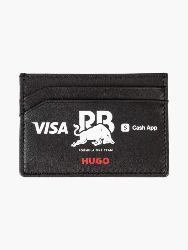 Kožené puzdro na karty HUGO - Visa Cash App RB čierne