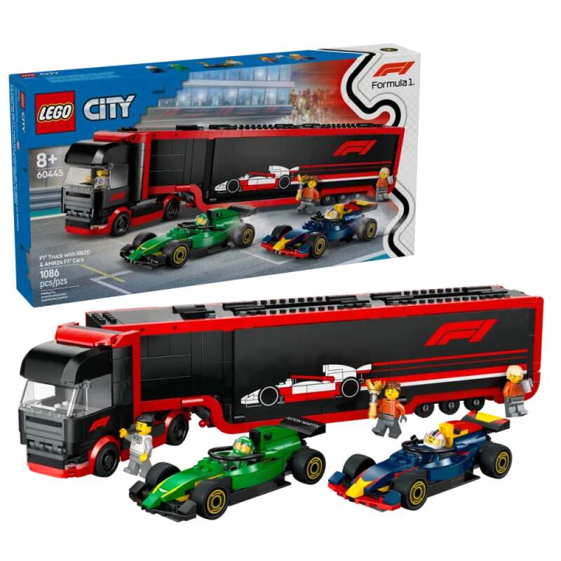 LEGO stavebnica Aston Martin/Red Bull - kamión Formula 1 - edícia city