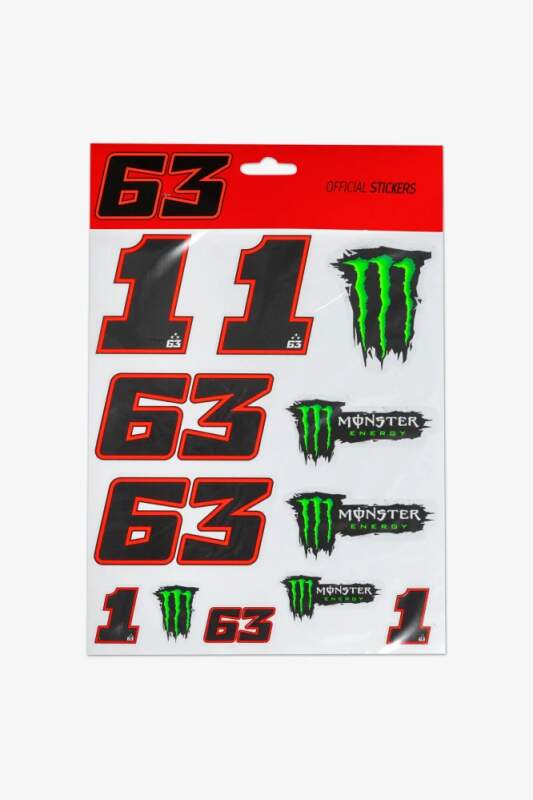 Francesco Bagnaia - veľké balenie nálepiek Monster Energy