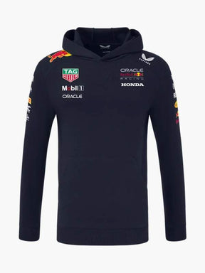 Tímová mikina s kapucňou Oracle Red Bull Racing s logami sponzorov