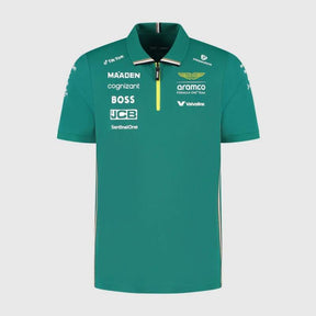 Tímová polokošeľa Aston Martin F1 Team s logami sponzorov