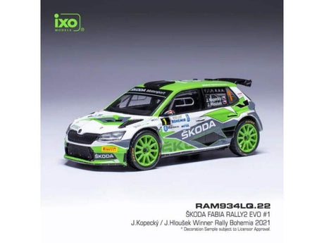 IXO Škoda Fabia Rally2 EVO model – Rally Bohemia 2021 #1 Kopecký