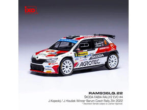Model IXO Škoda Fabia Rally2 EVO, Barum Rallye Zlín, 2022, #4, Kopecký -Hloušek