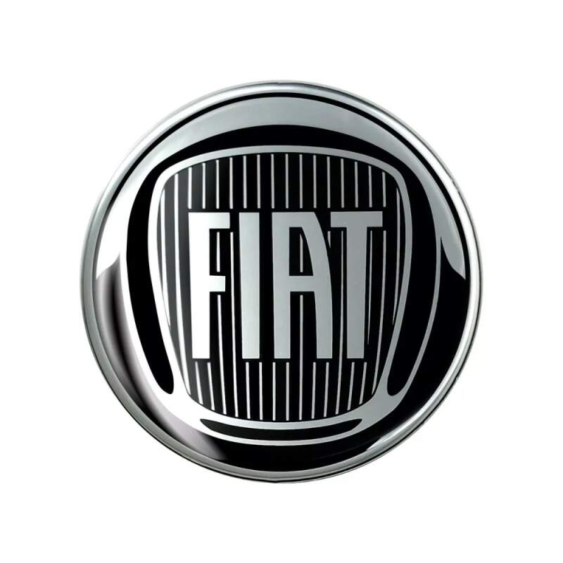Fiat 3D logo sticker black 75 mm