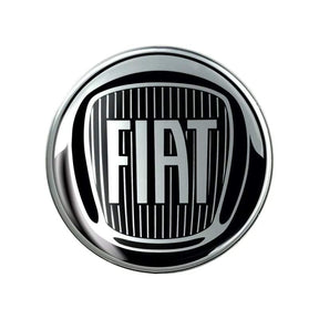 Fiat 3D logo sticker black 75 mm