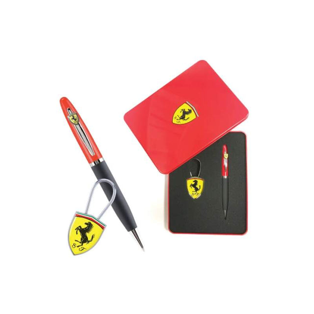 Darčeková sada Scuderia Ferrari - guľôčkové pero a kľúčenka