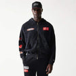 Mikina na zips Oracle Red Bull Racing NE LINEAR čierna - oversize