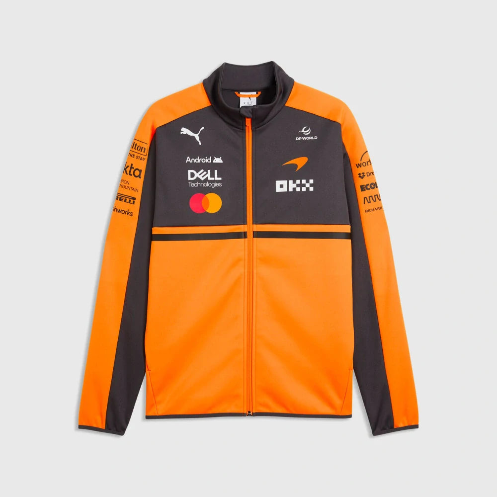 Softshellová bunda McLaren F1 Team 2026 – oranžovo-sivá