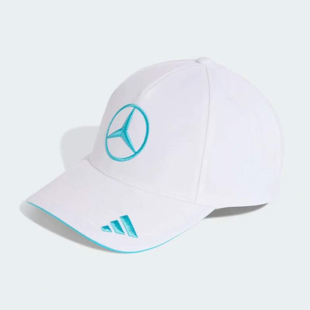 Biela šiltovka George Russell Mercedes AMG Petronas F1 x Adidas - tímová edícia