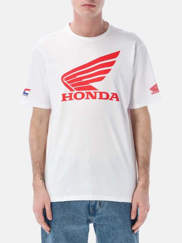 Fanúšikovské tričko HRC Honda s veľkým logom biele