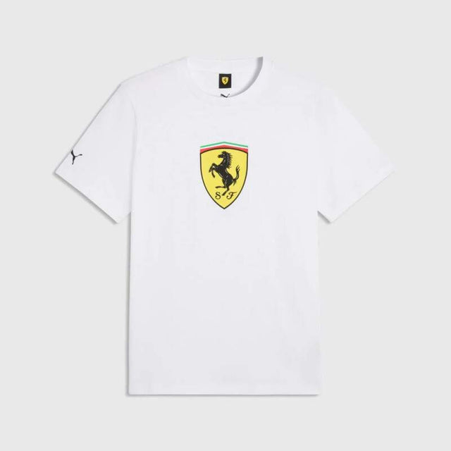 Fanúšikovské tričko Scuderia Ferrari F1 s logom biele